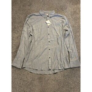 Faherty The All Time Shirt Mens XL Button Down Grey NWT